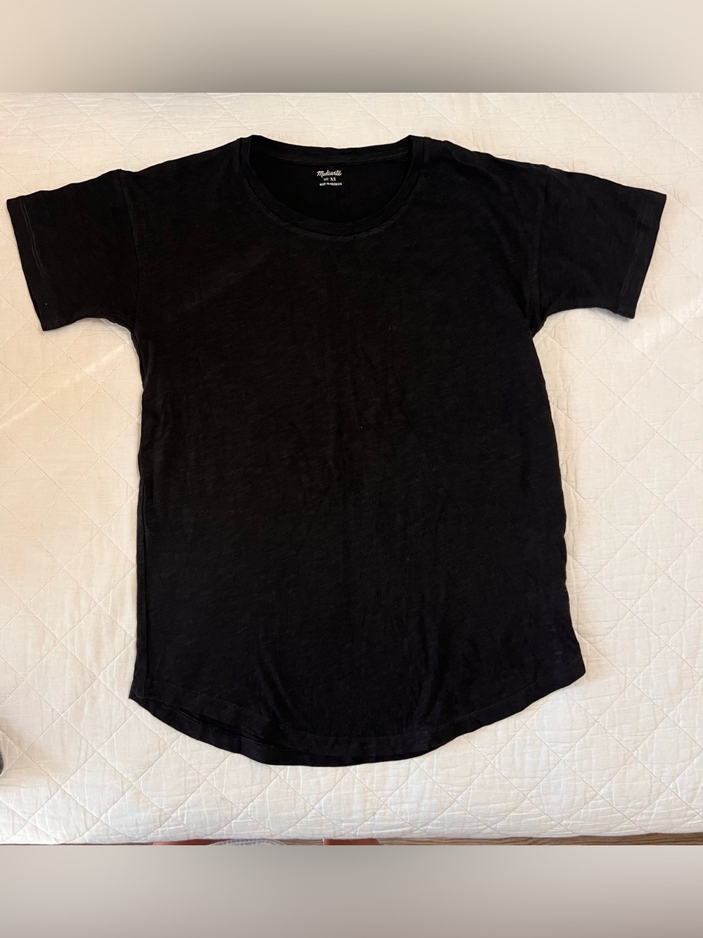 Madewell Whisper Cotton Crewneck tee Black XS